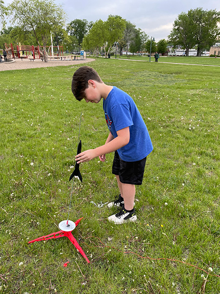 Preparing to launch a rocket